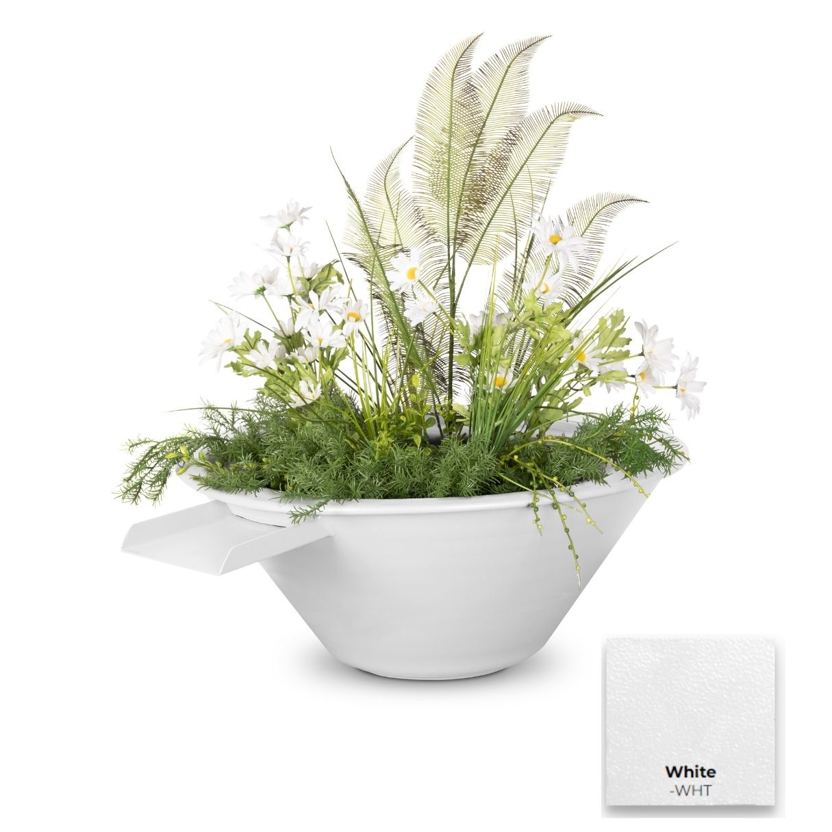 The Outdoor Plus Cazo Powdercoated Steel Planter & Water Bowl | Outdoor Heat Direct