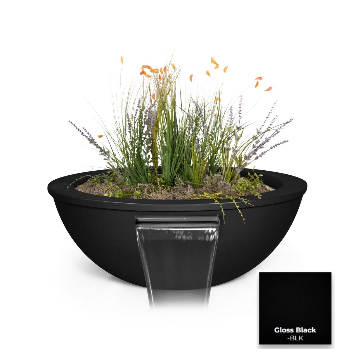The Outdoor Plus Sedona Powdercoated Steel Planter & Water Bowl | Outdoor Heat Direct