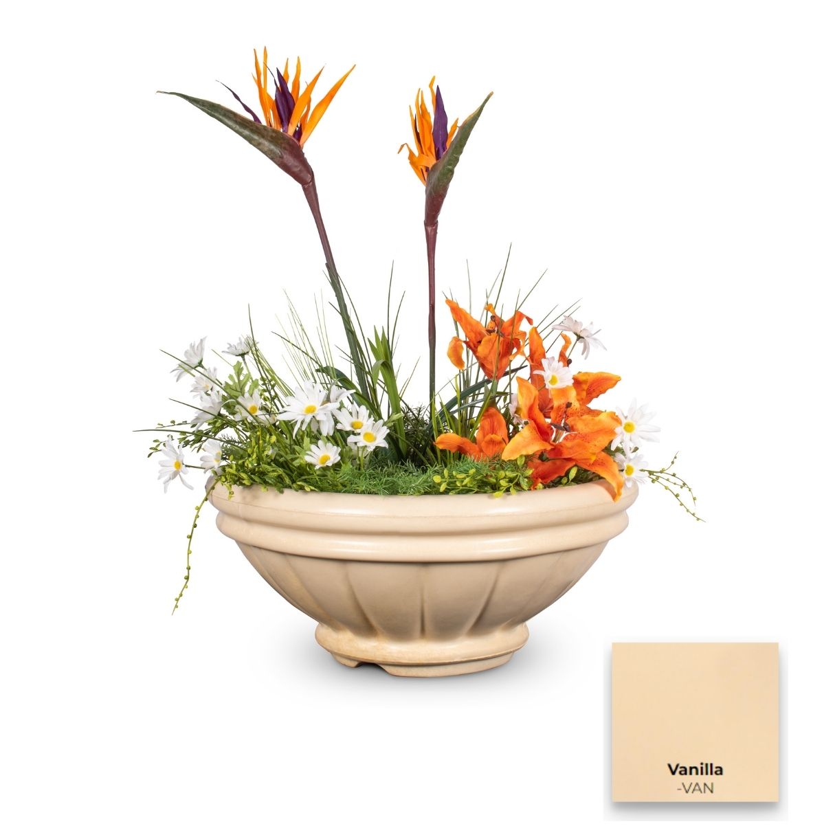 The Outdoor Plus Roma Concrete Planter Bowl | Outdoor Heat Direct