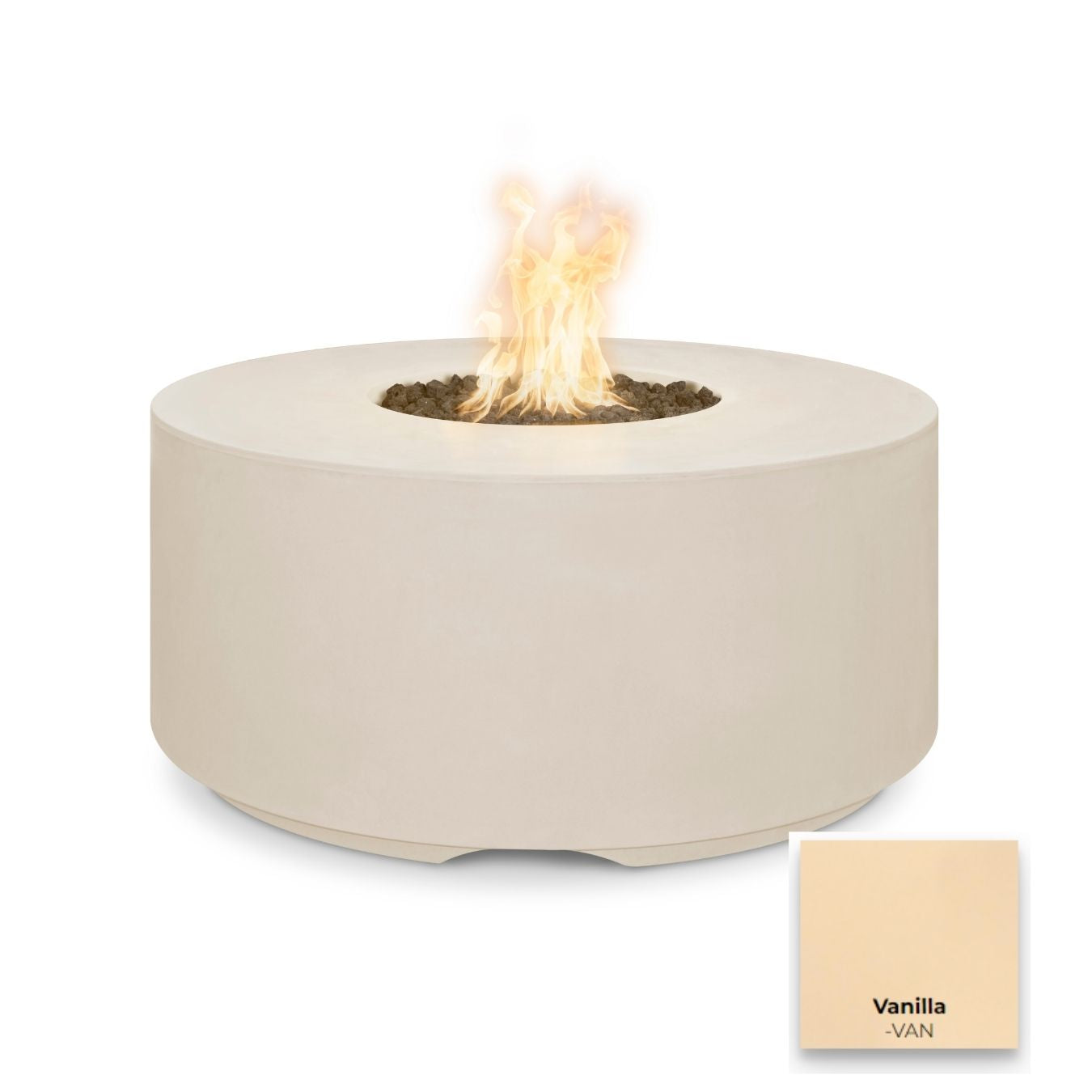 The Outdoor Plus 46" Florence Concrete Fire Pit - 20" Tall + Free Cover | Outdoor Heat Direct