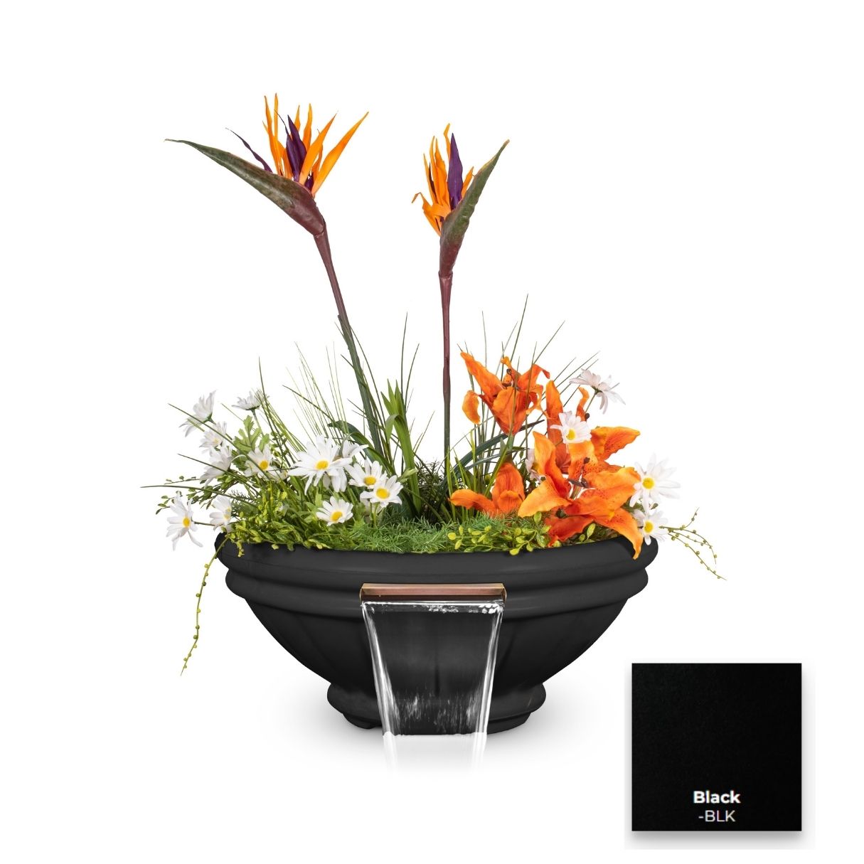 The Outdoor Plus Roma Concrete Planter & Water Bowl | Outdoor Heat Direct