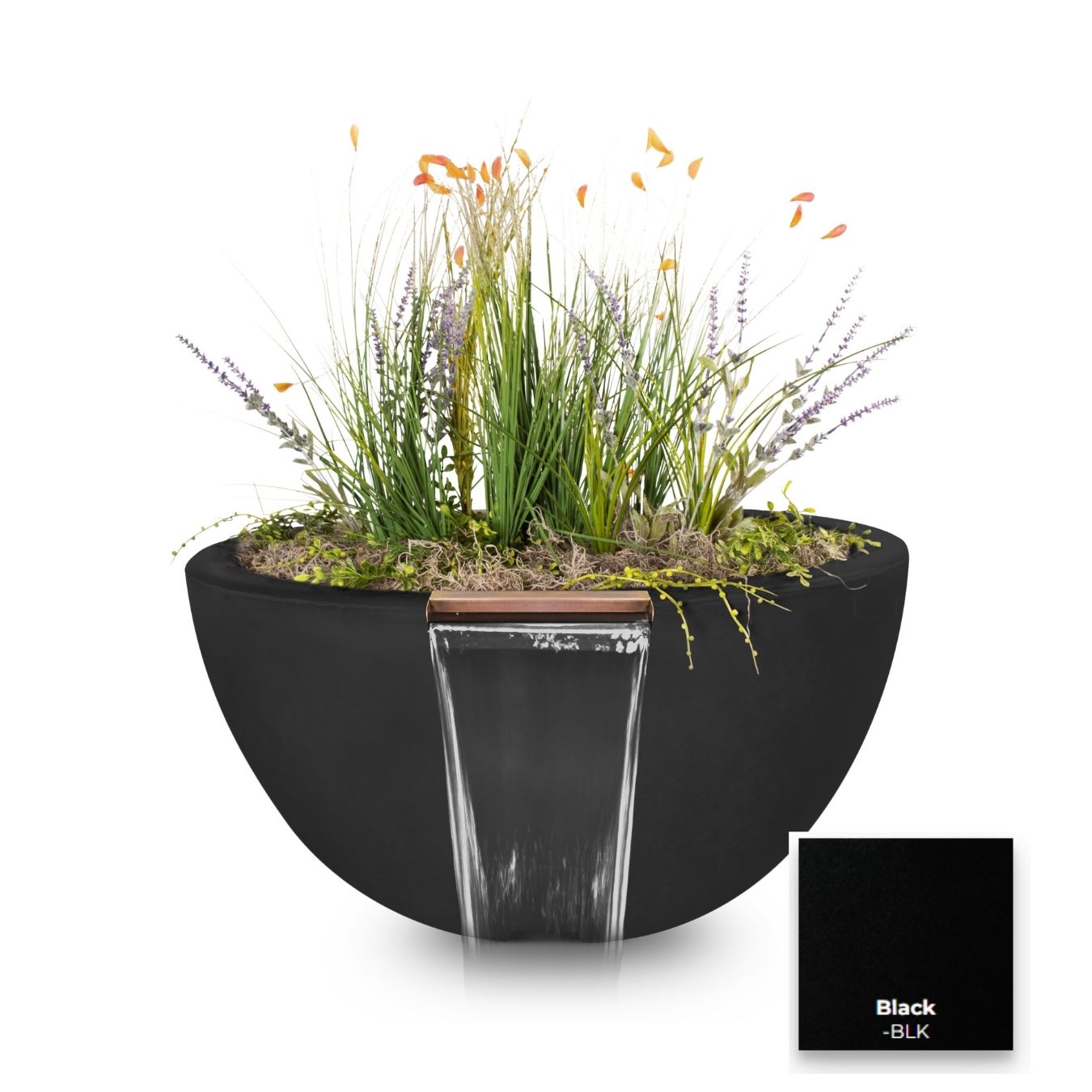 The Outdoor Plus Luna Concrete Planter & Water Bowl | Outdoor Heat Direct