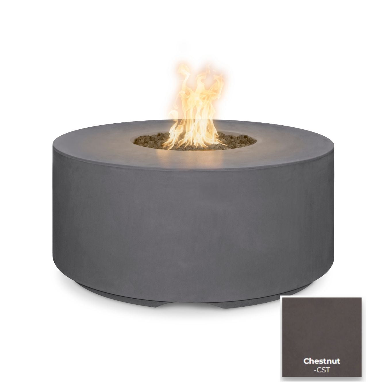 The Outdoor Plus 46" Florence Concrete Fire Pit - 20" Tall + Free Cover | Outdoor Heat Direct