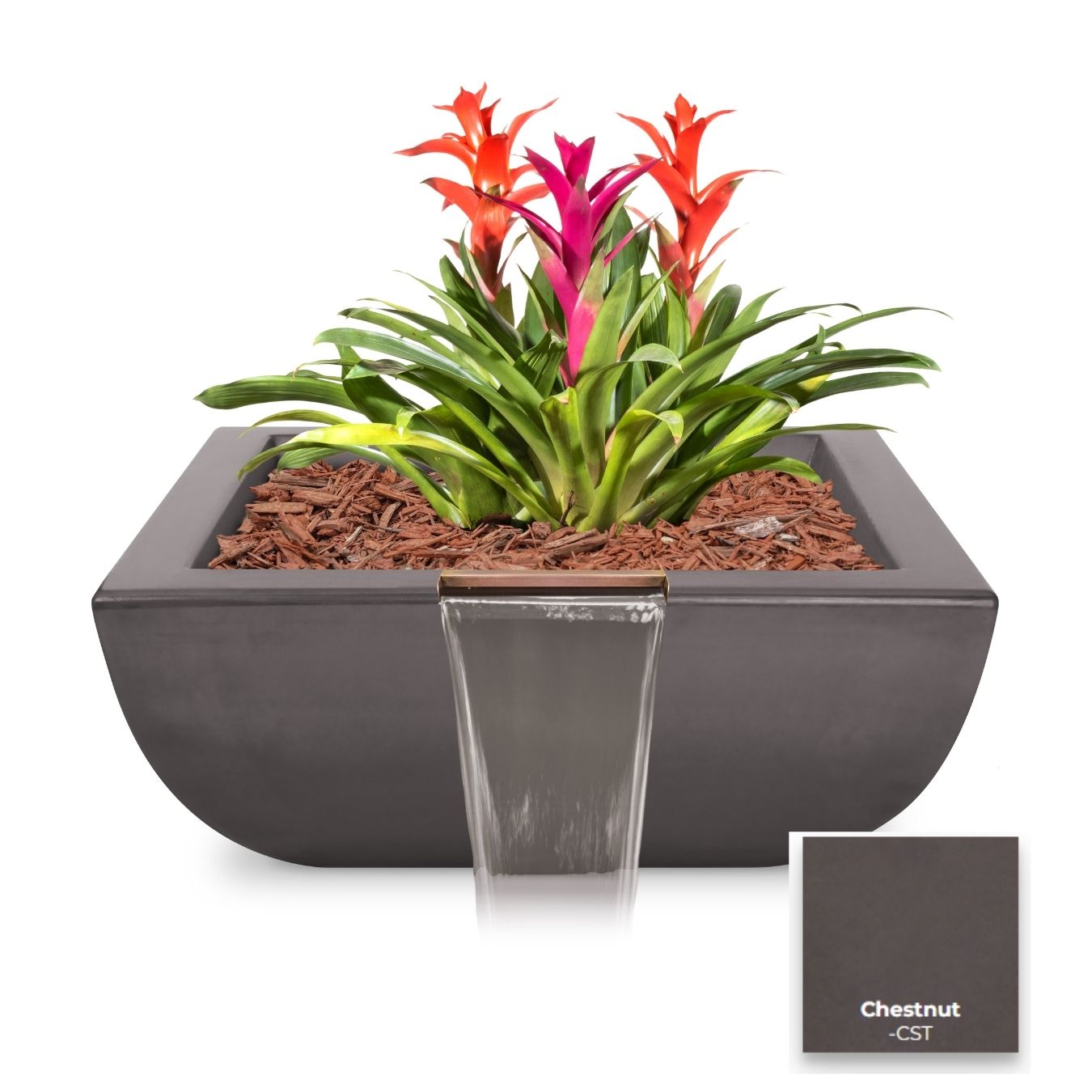 The Outdoor Plus Avalon Concrete Planter & Water Bowl | Outdoor Heat Direct