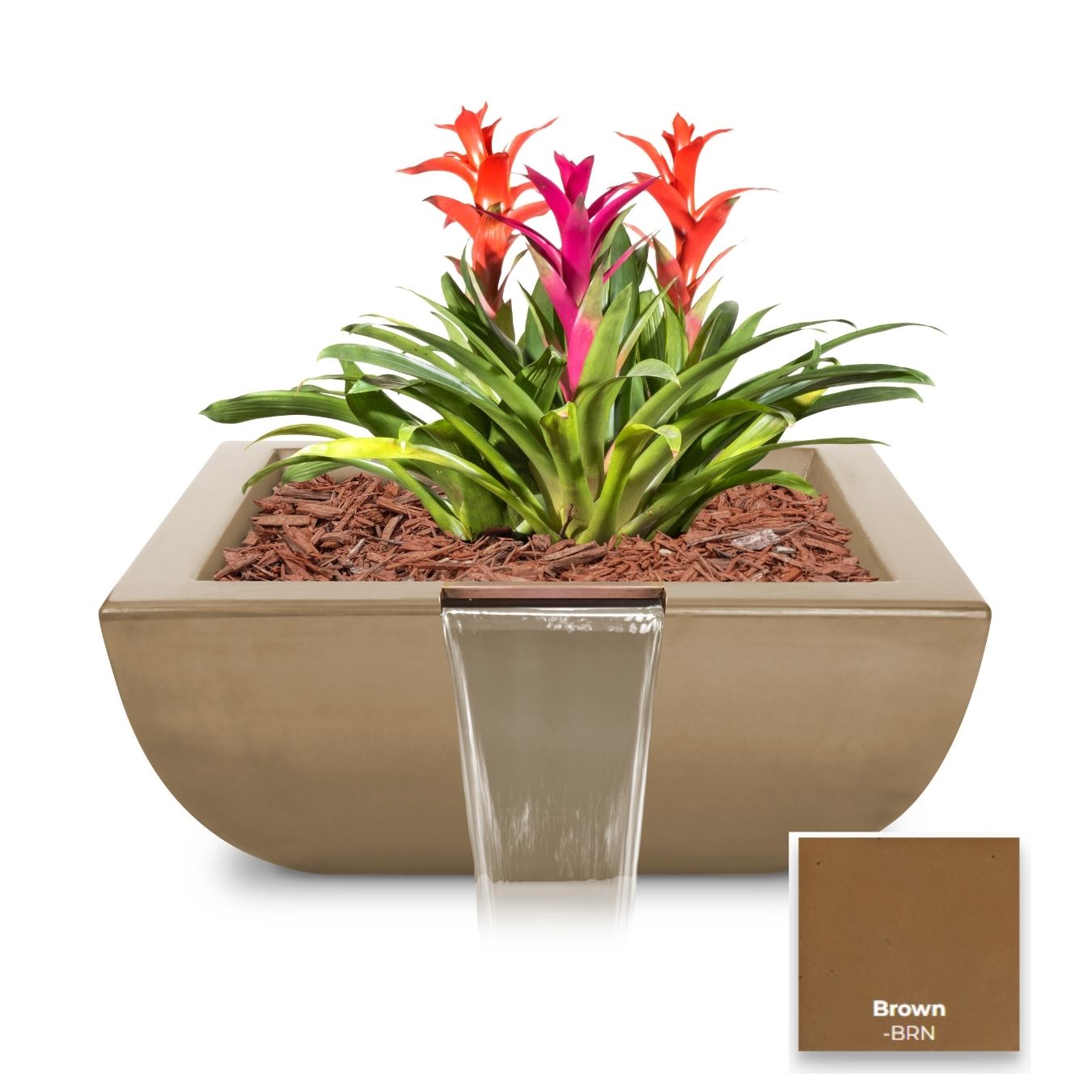 The Outdoor Plus Avalon Concrete Planter & Water Bowl | Outdoor Heat Direct