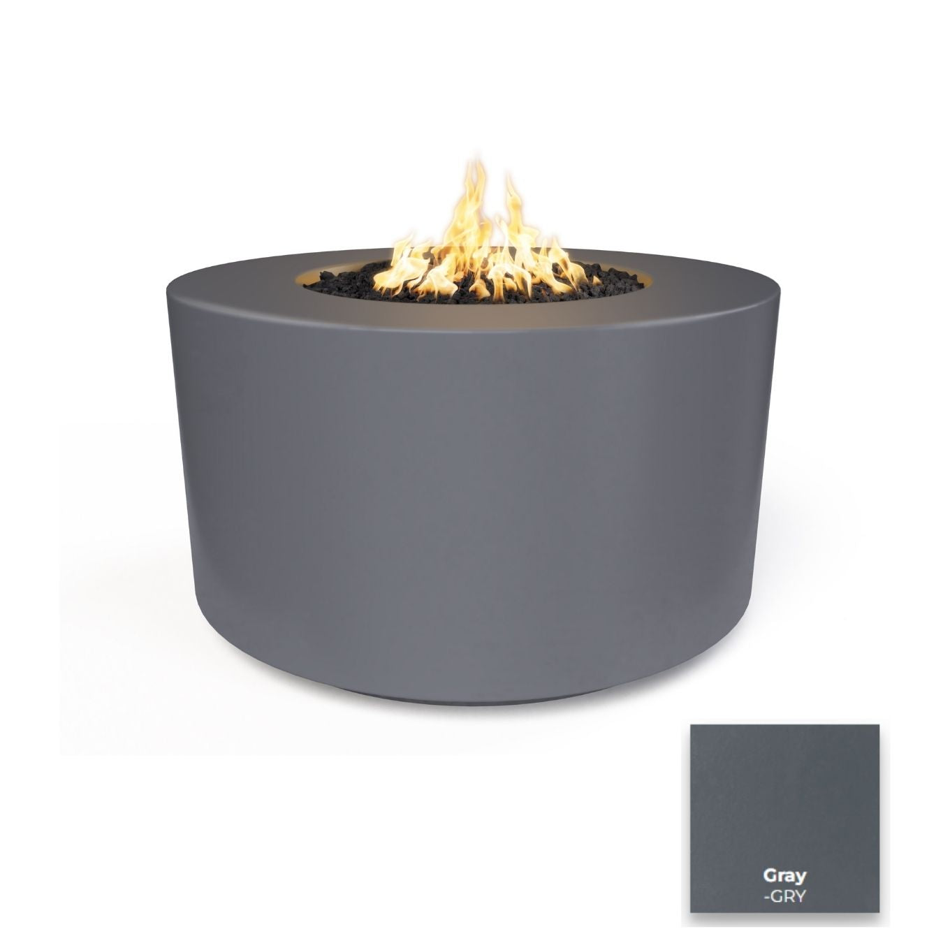 The Outdoor Plus 42" Florence Concrete Fire Pit - 24" Tall + Free Cover | Outdoor Heat Direct