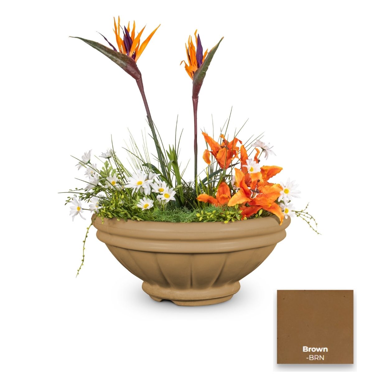 The Outdoor Plus Roma Concrete Planter Bowl | Outdoor Heat Direct
