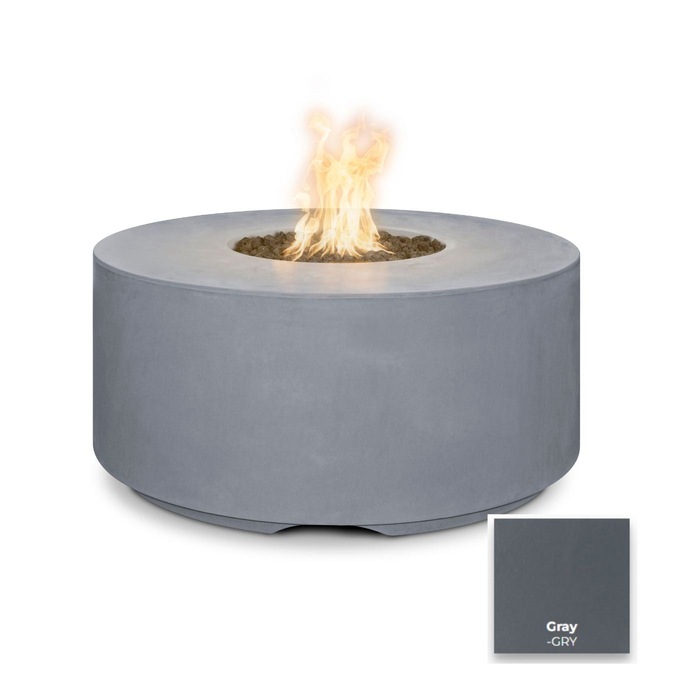 The Outdoor Plus 46" Florence Concrete Fire Pit - 20" Tall + Free Cover | Outdoor Heat Direct