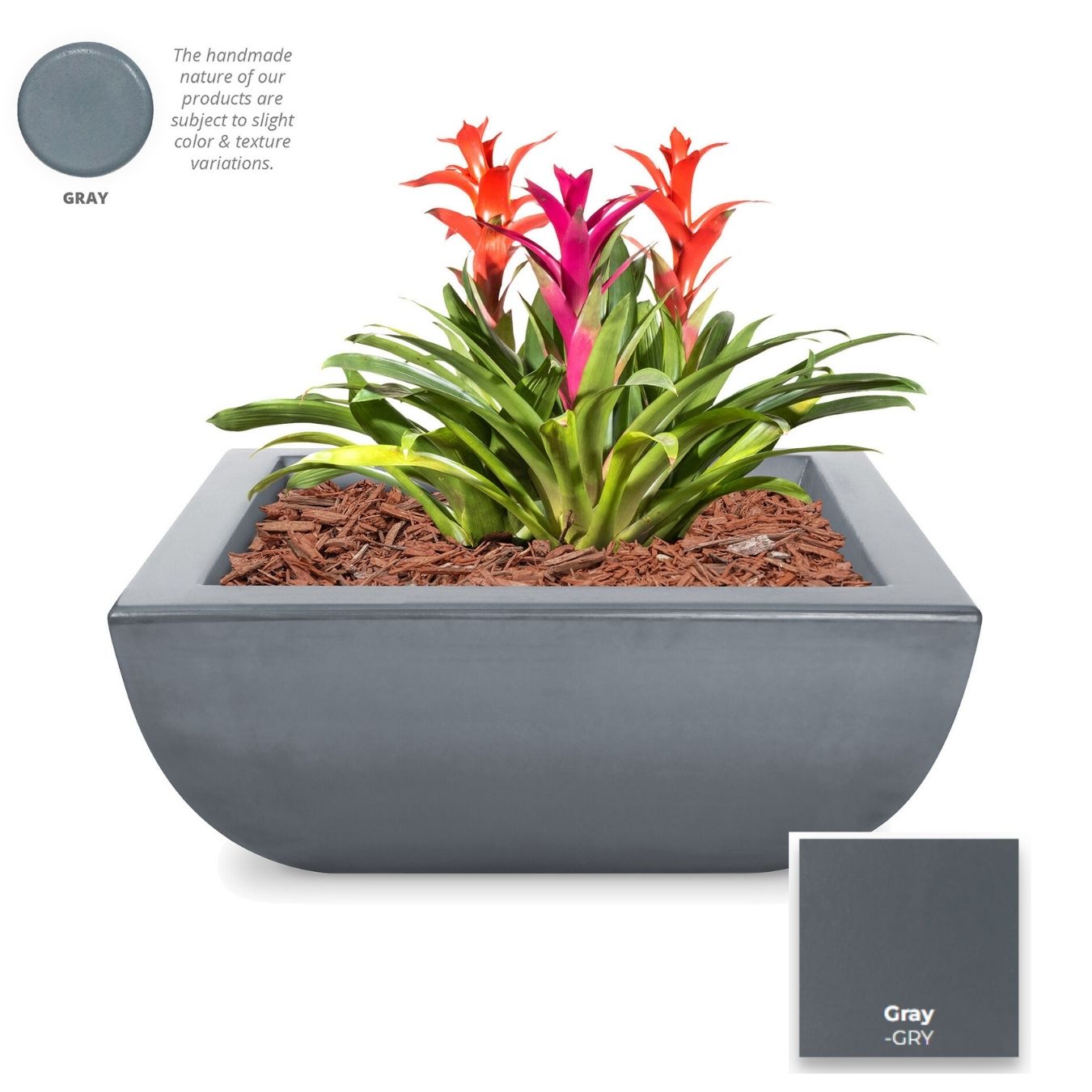 The Outdoor Plus Avalon Concrete Planter Bowl | Outdoor Heat Direct