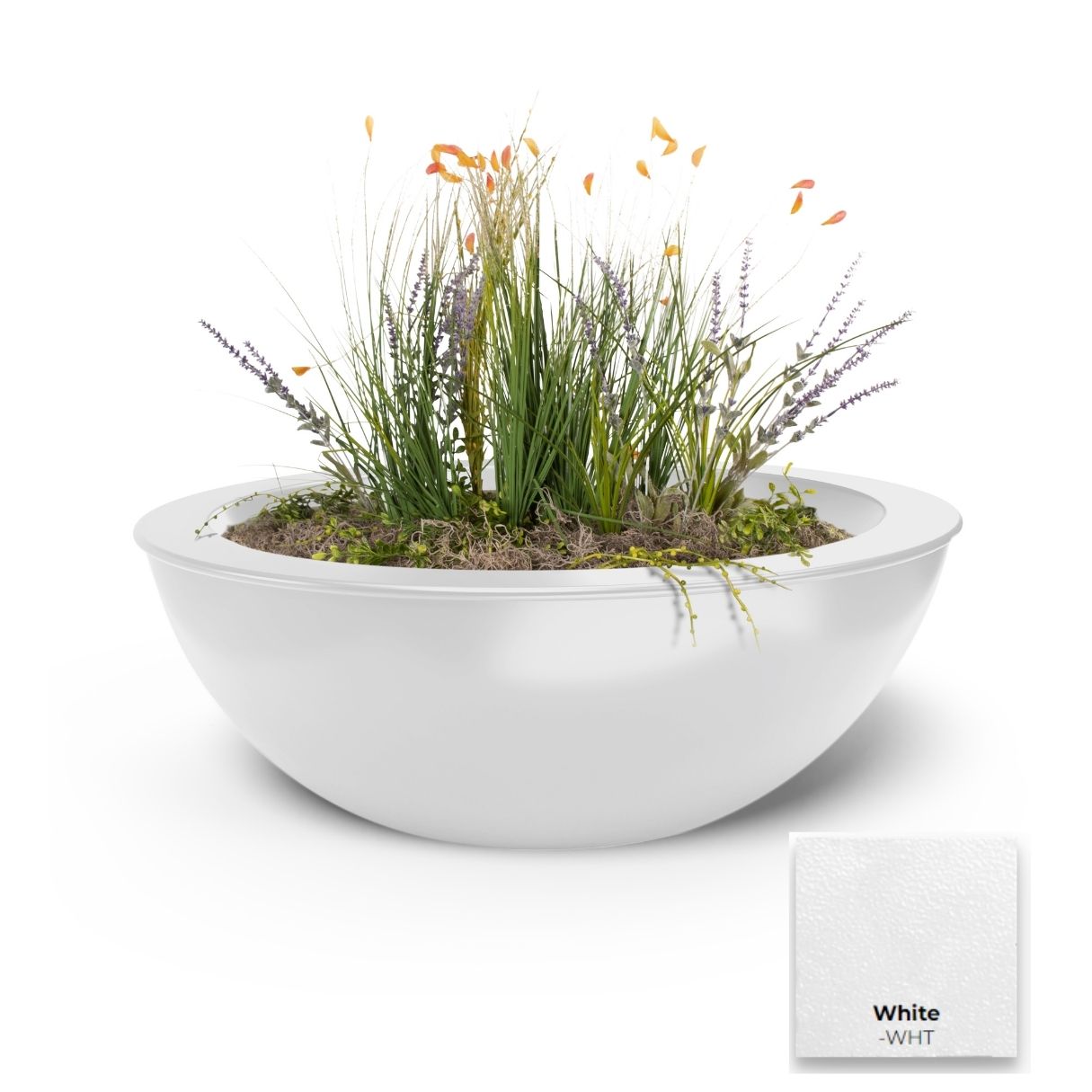 The Outdoor Plus Sedona Powdercoated Steel Planter Bowl | Outdoor Heat Direct