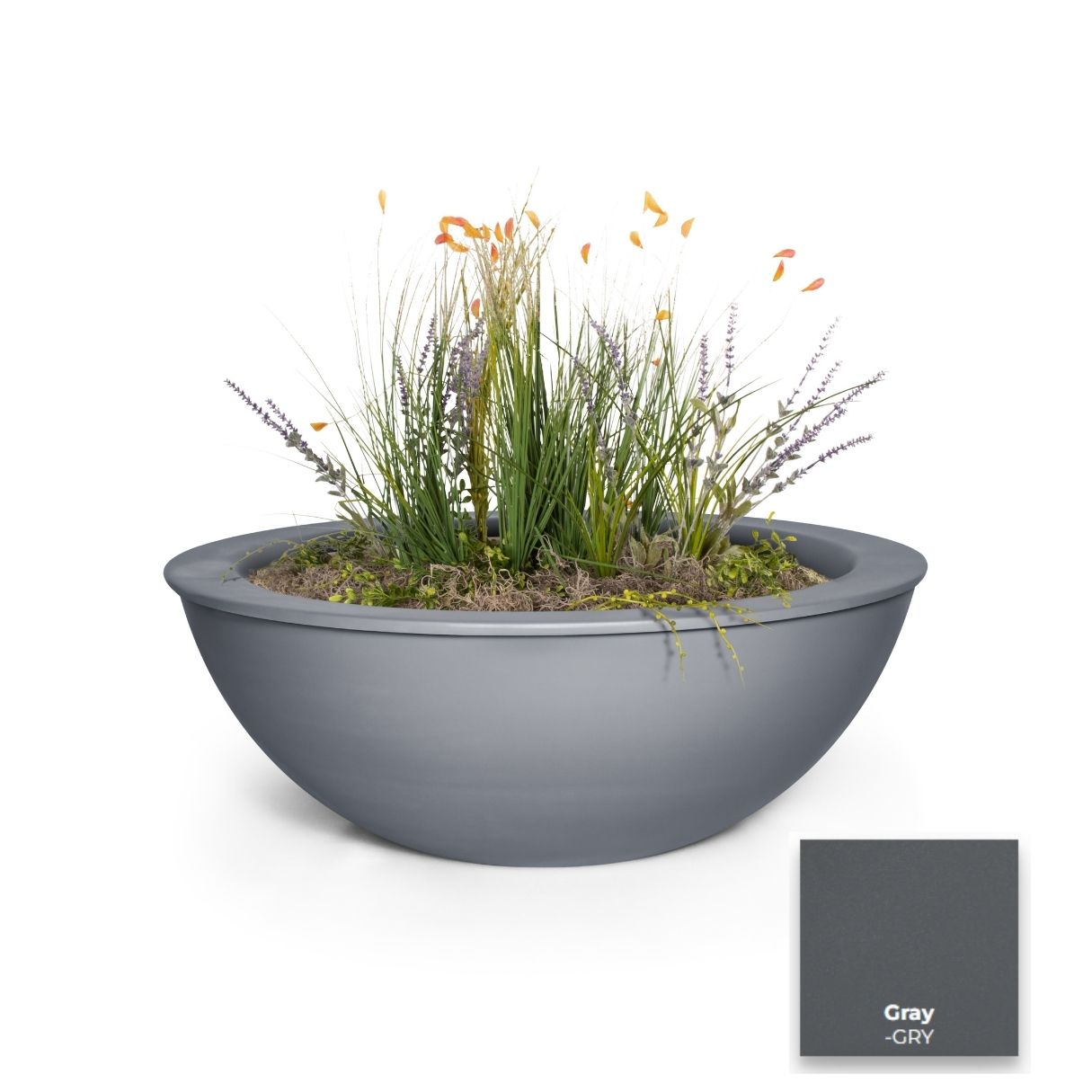 The Outdoor Plus Sedona Powdercoated Steel Planter Bowl | Outdoor Heat Direct