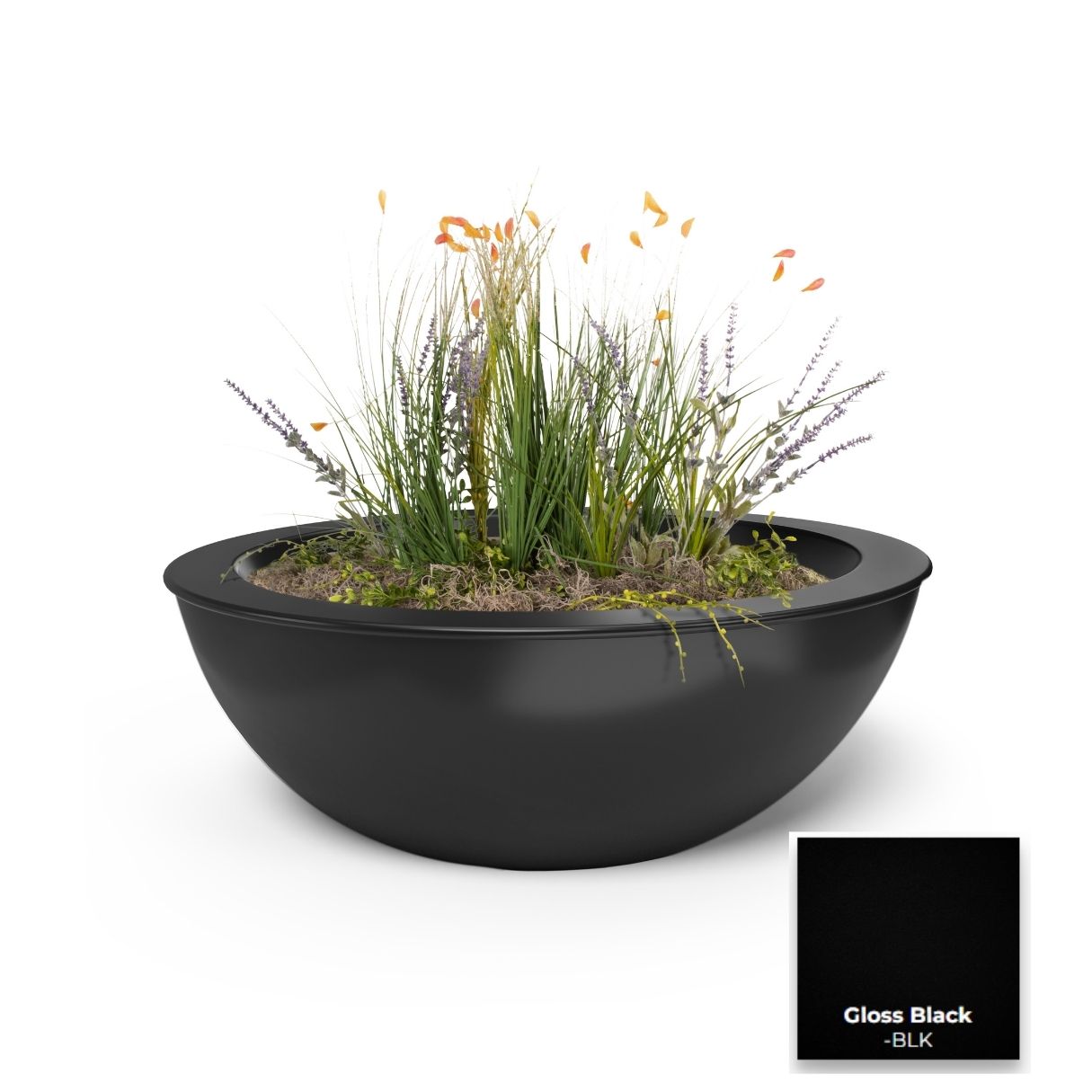 The Outdoor Plus Sedona Powdercoated Steel Planter Bowl | Outdoor Heat Direct