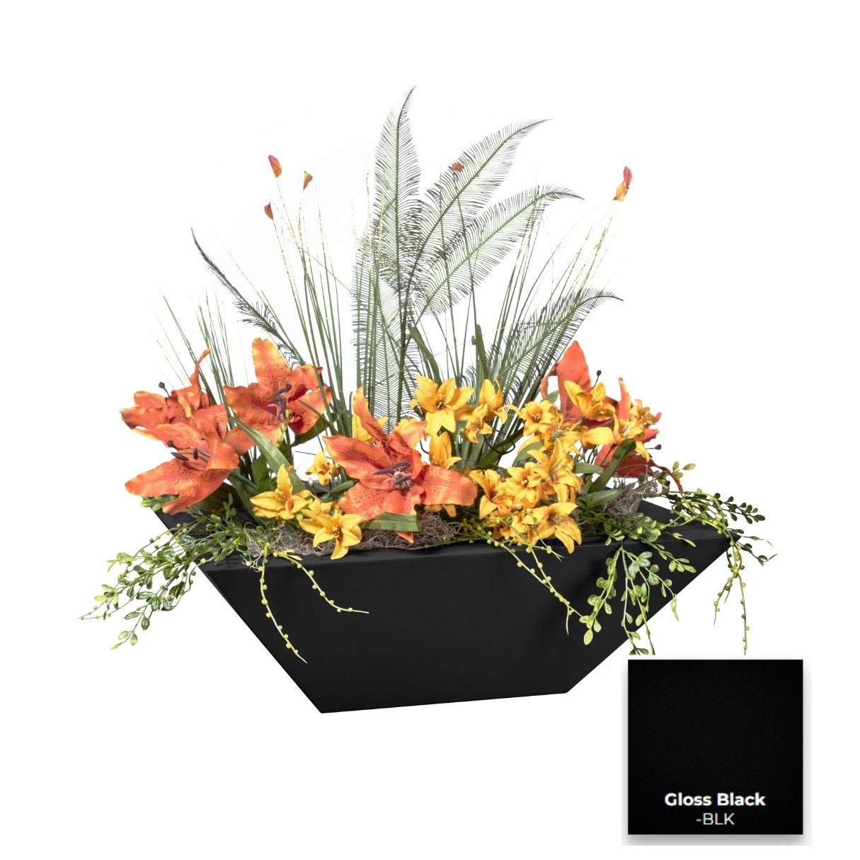 The Outdoor Plus Maya Powdercoated Steel Planter Bowl | Outdoor Heat Direct