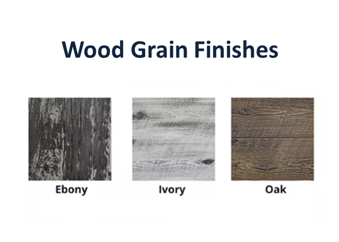 The Outdoor Plus Fresno Wood Grain Concrete and Steel Fire Table + Free Cover | Outdoor Heat Direct