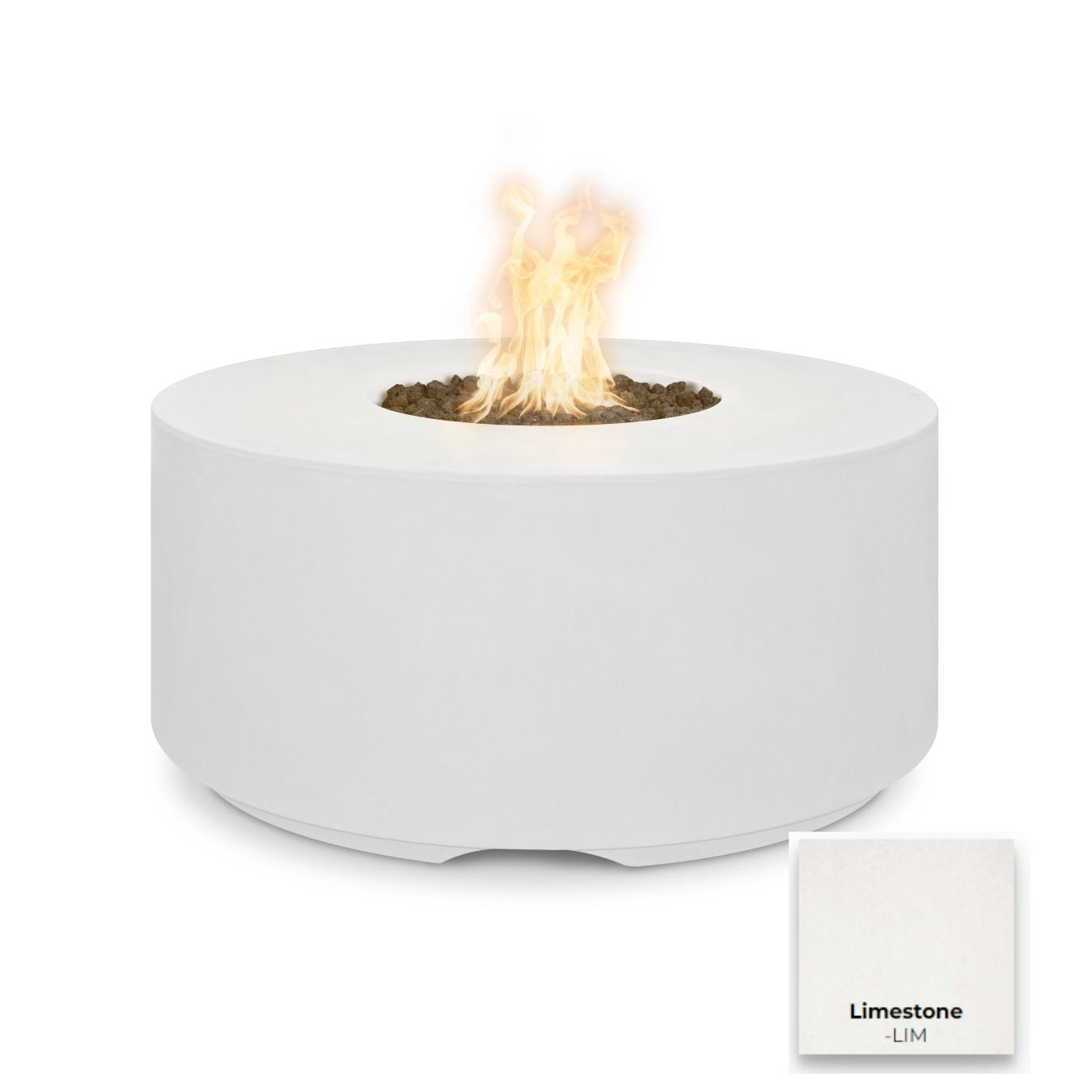 The Outdoor Plus 46" Florence Concrete Fire Pit - 20" Tall + Free Cover | Outdoor Heat Direct