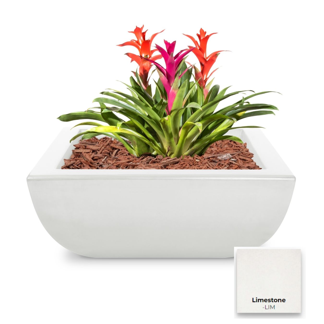 The Outdoor Plus Avalon Concrete Planter Bowl | Outdoor Heat Direct