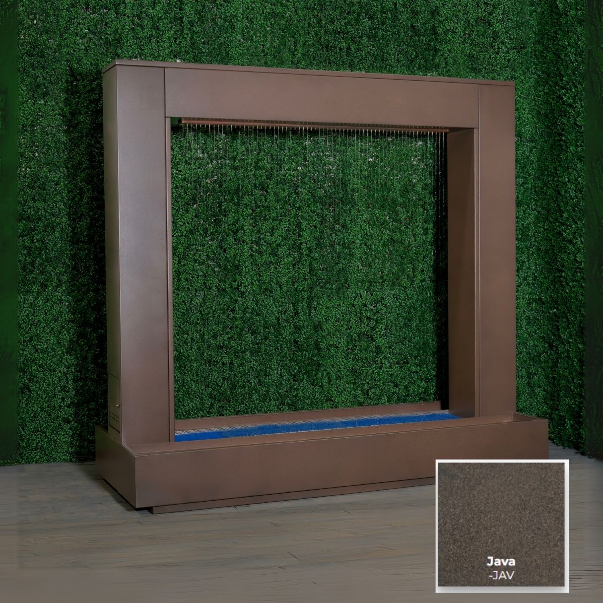 Paradise Waterfall - Metal Powder Coat - With Copper Rainfall Scupper by The Outdoor Plus | Outdoor Heat Direct | Outdoor Heat Direct