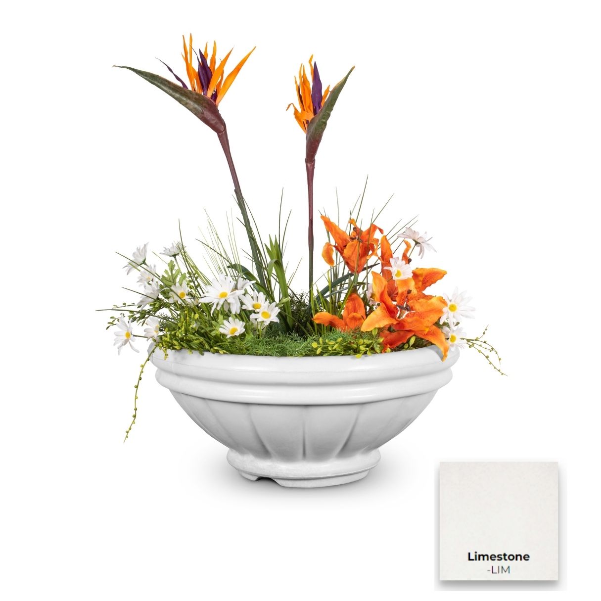 The Outdoor Plus Roma Concrete Planter Bowl | Outdoor Heat Direct