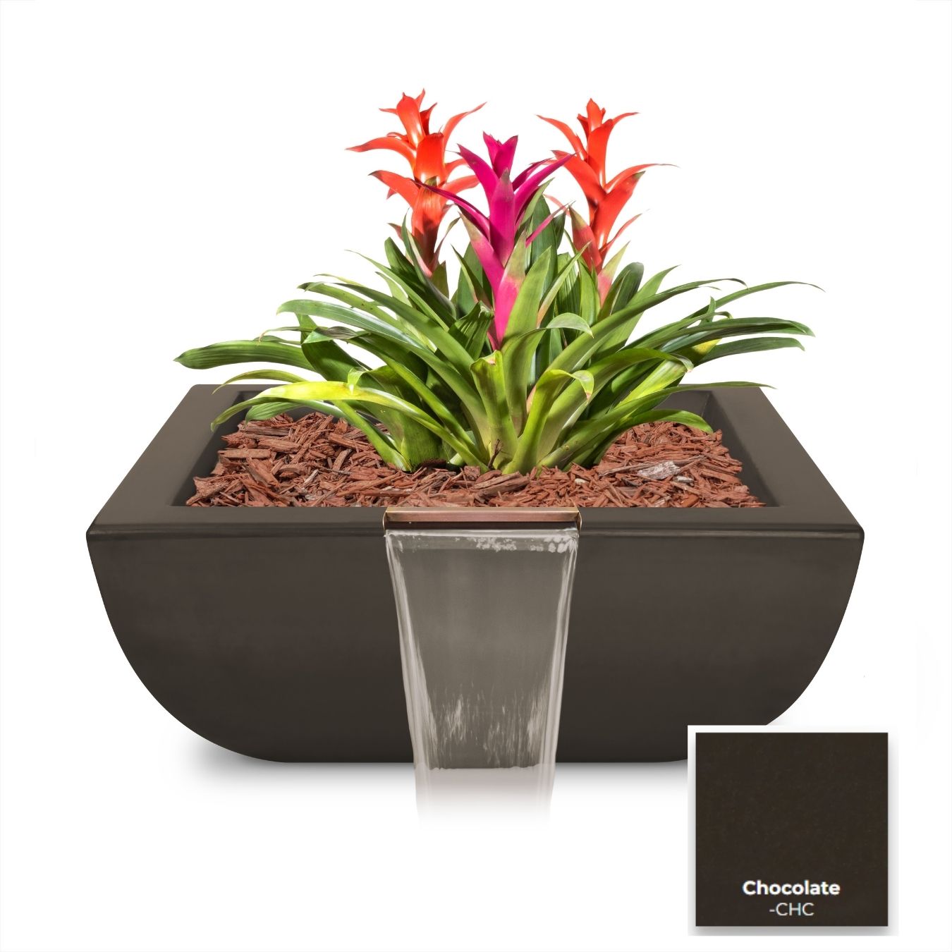 The Outdoor Plus Avalon Concrete Planter & Water Bowl | Outdoor Heat Direct