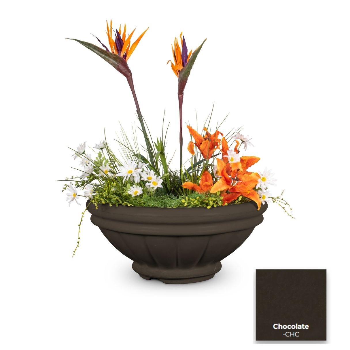 The Outdoor Plus Roma Concrete Planter Bowl | Outdoor Heat Direct