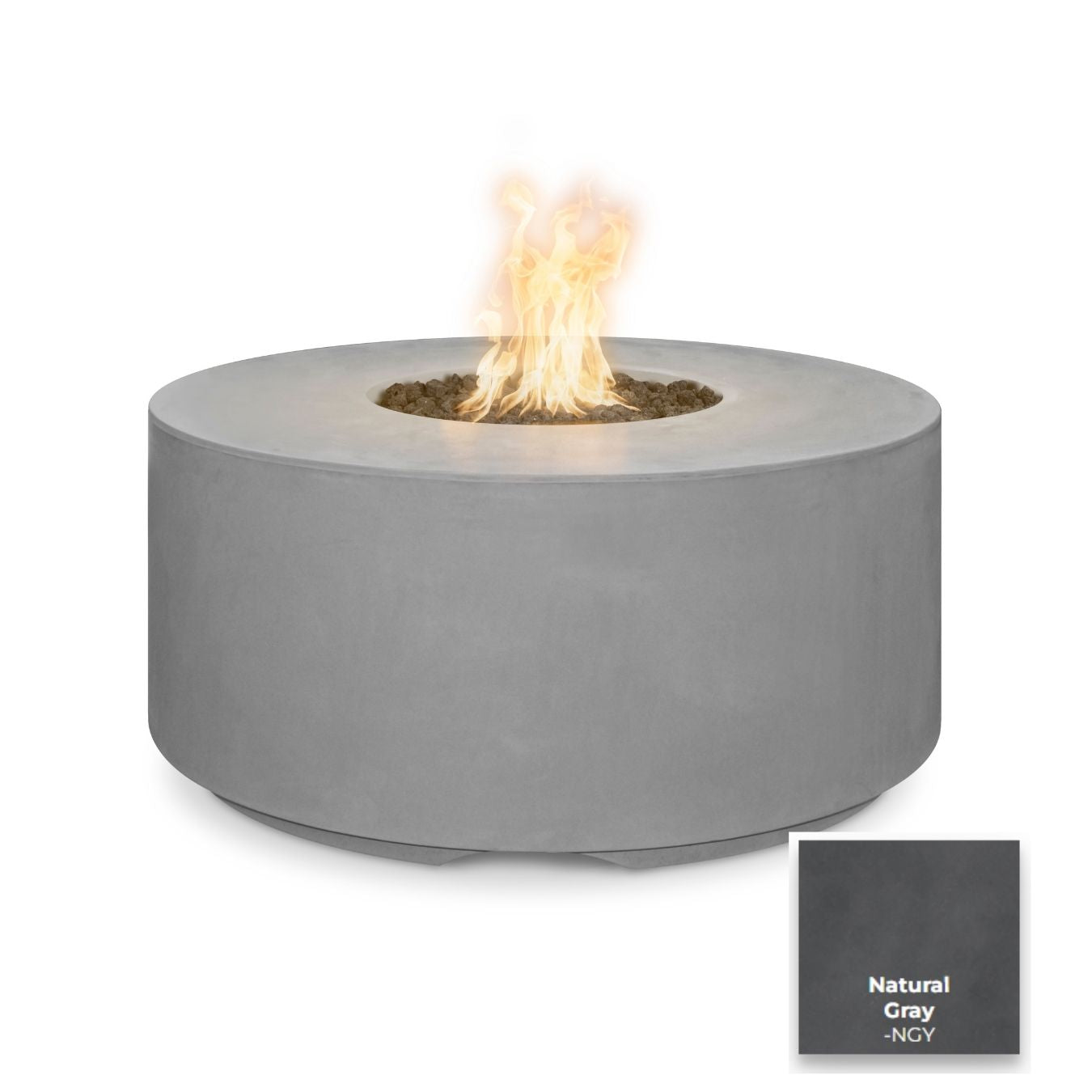 The Outdoor Plus 46" Florence Concrete Fire Pit - 20" Tall + Free Cover | Outdoor Heat Direct