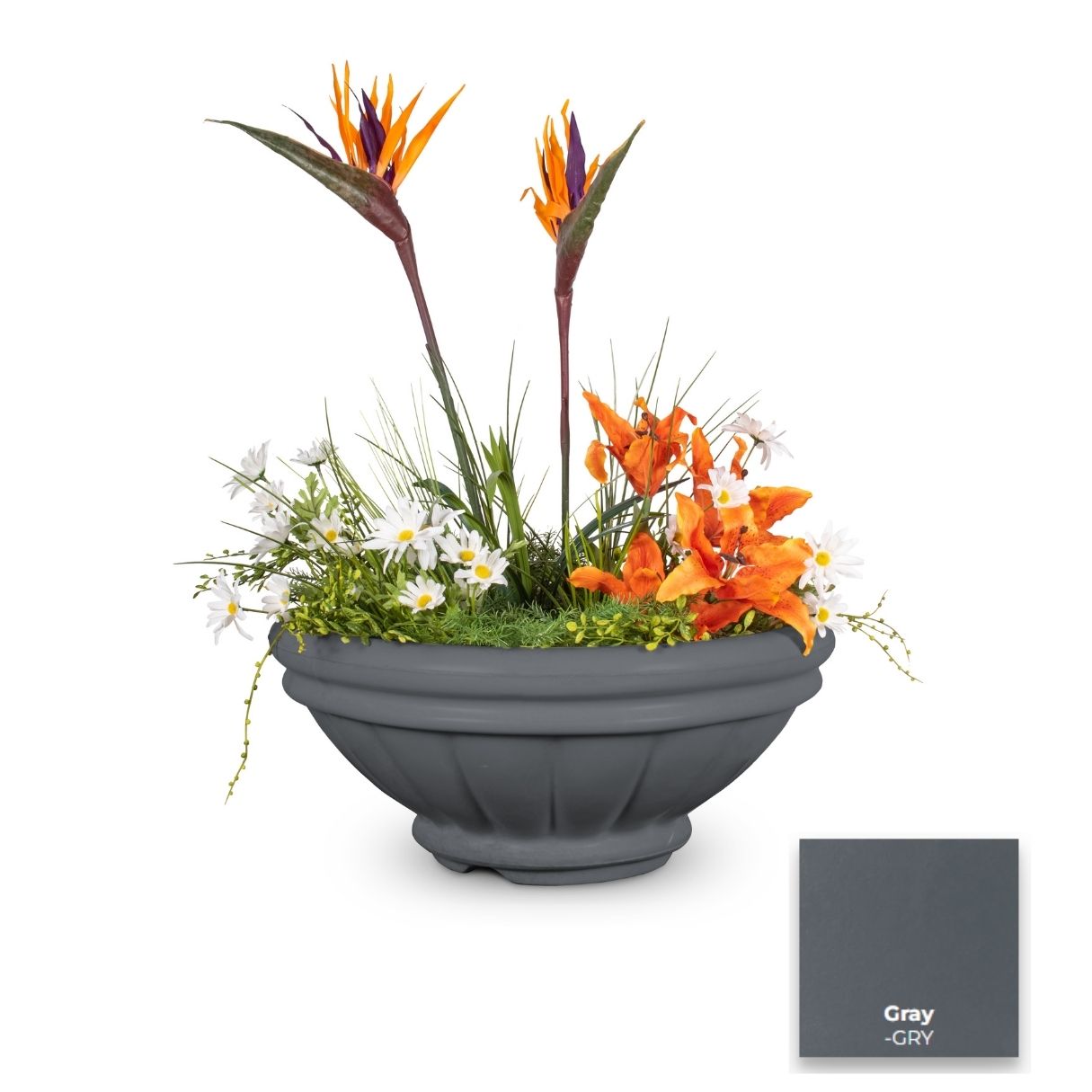 The Outdoor Plus Roma Concrete Planter Bowl | Outdoor Heat Direct