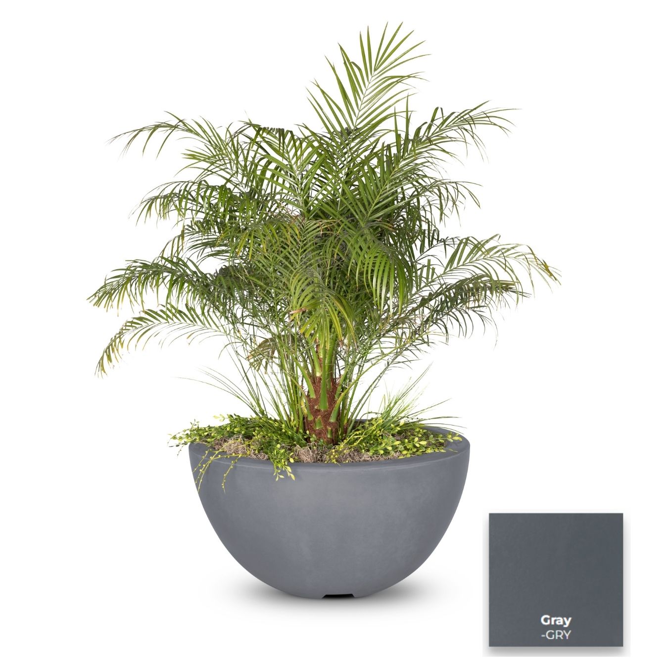 The Outdoor Plus Luna Concrete Planter Bowl | Outdoor Heat Direct