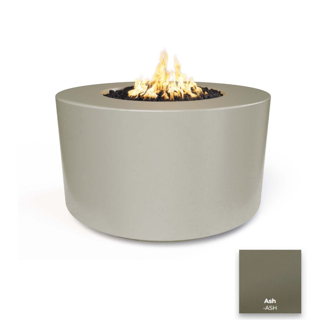 The Outdoor Plus 42" Florence Concrete Fire Pit - 24" Tall + Free Cover | Outdoor Heat Direct
