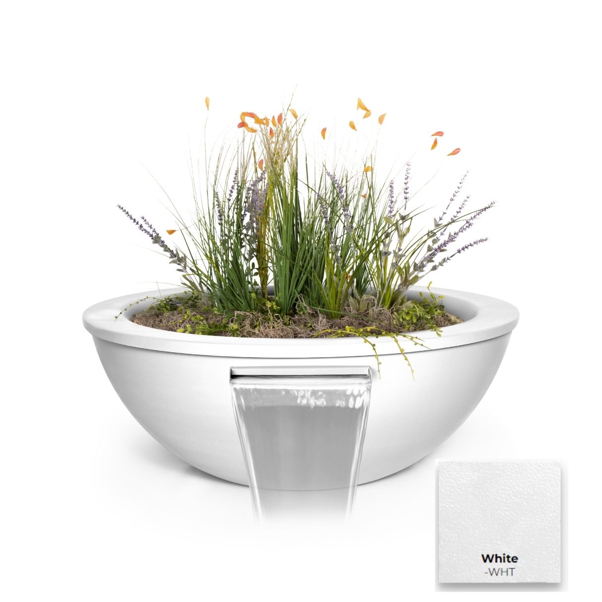 The Outdoor Plus Sedona Powdercoated Steel Planter & Water Bowl | Outdoor Heat Direct