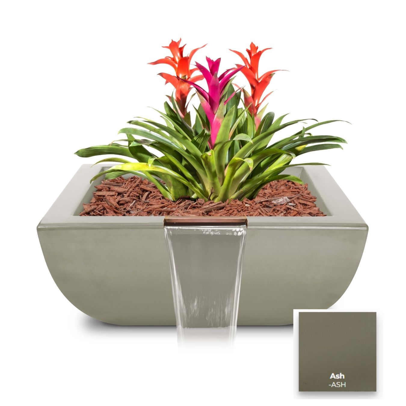 The Outdoor Plus Avalon Concrete Planter & Water Bowl | Outdoor Heat Direct