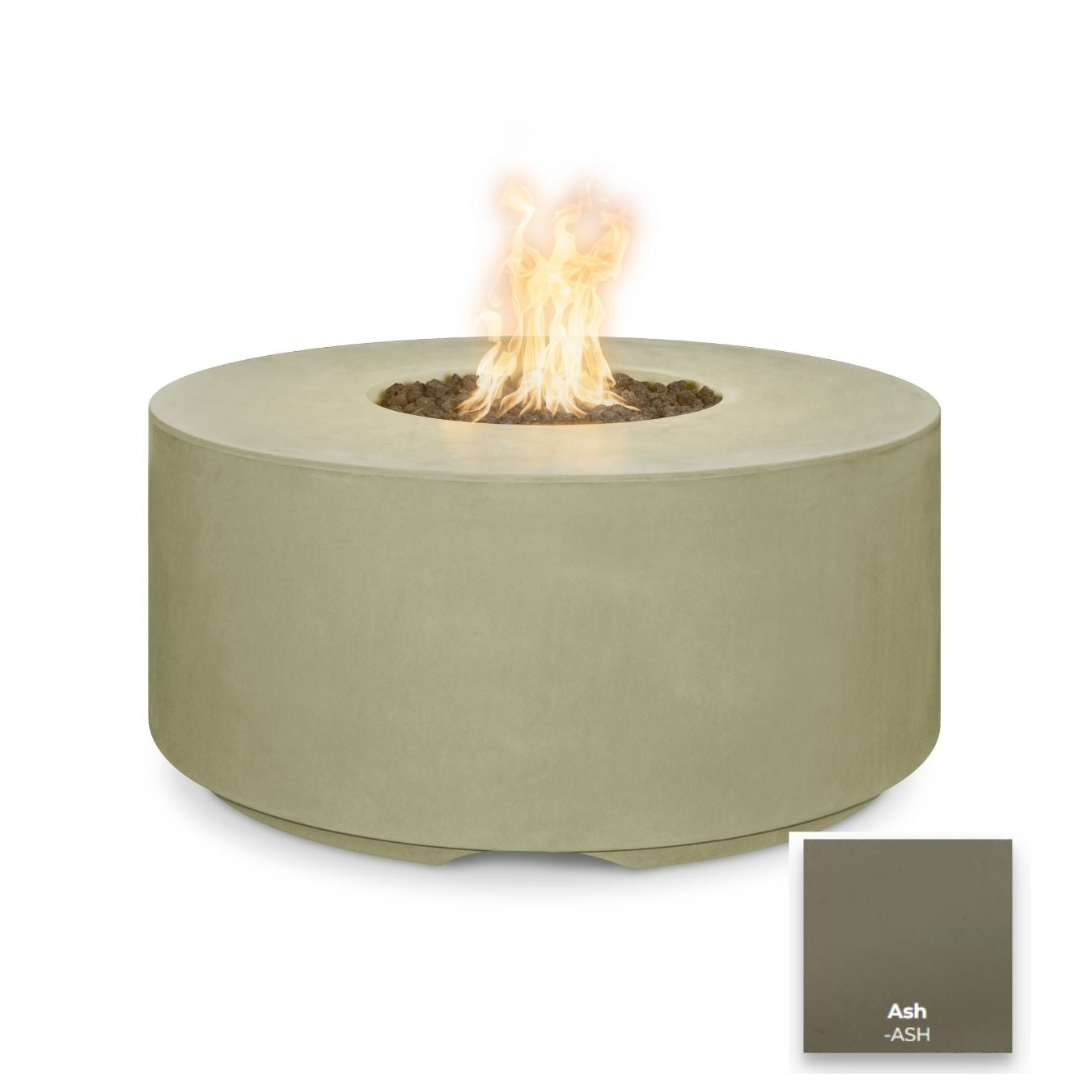 The Outdoor Plus 46" Florence Concrete Fire Pit - 20" Tall + Free Cover | Outdoor Heat Direct