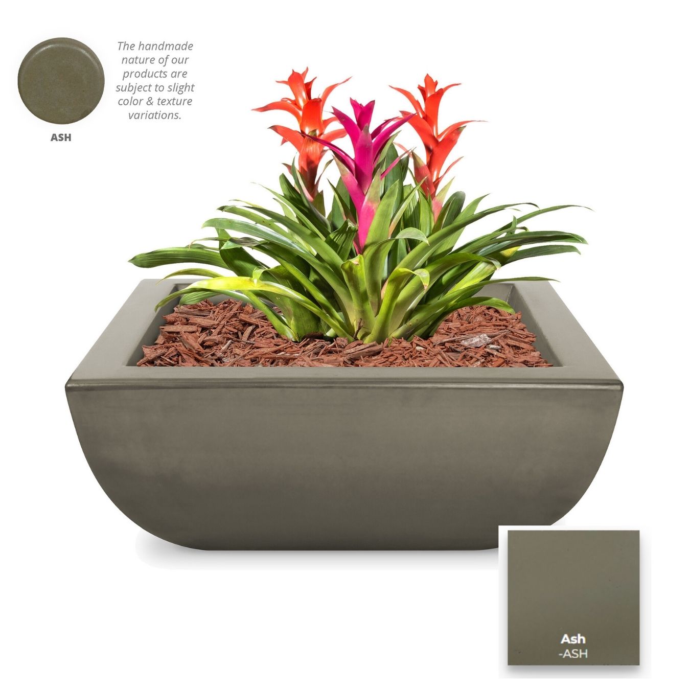 The Outdoor Plus Avalon Concrete Planter Bowl | Outdoor Heat Direct