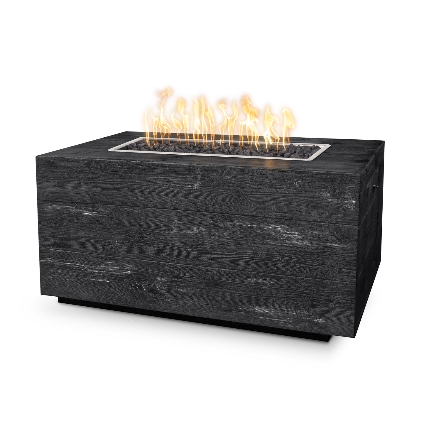 The Outdoor Plus Catalina Wood Grain Fire Pit + Free Cover | Outdoor Heat Direct