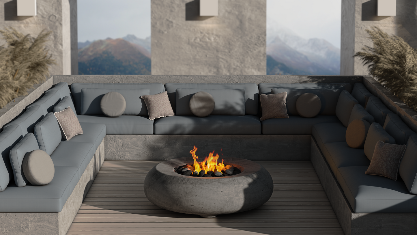 Prism Hardscapes Pietra Fire Bowl + Free Cover | Outdoor Heat Direct