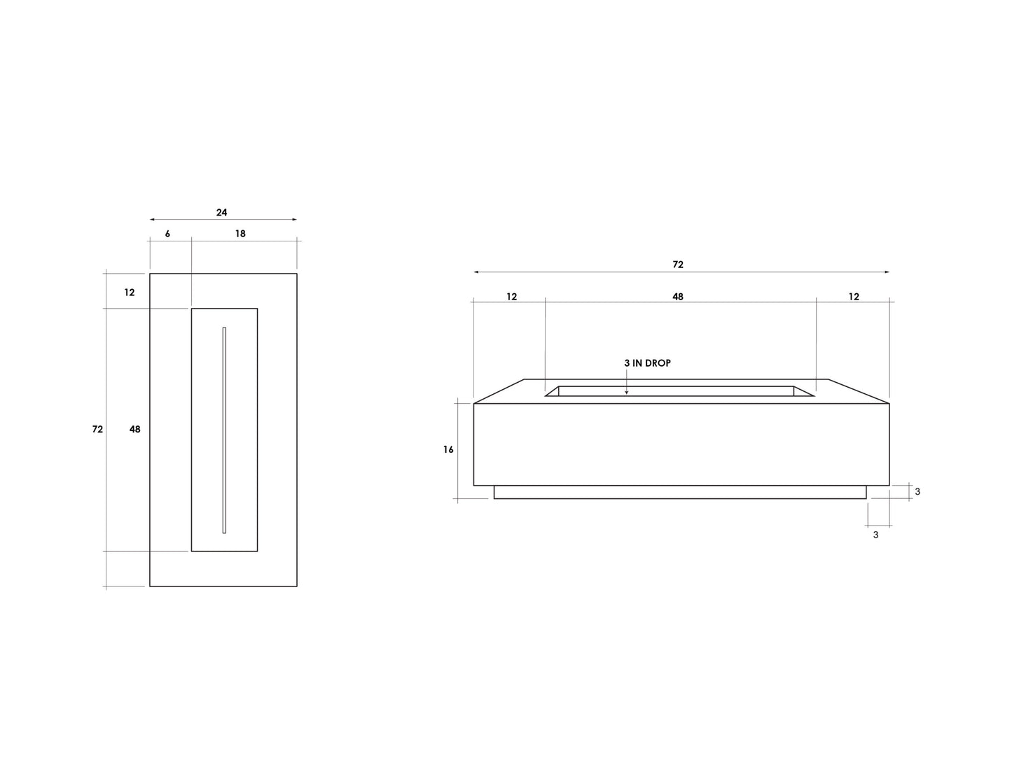Fire Table Tavola 72 by Prism Hardscapes+ Custom Cover(Lead Time 2-3 weeks)