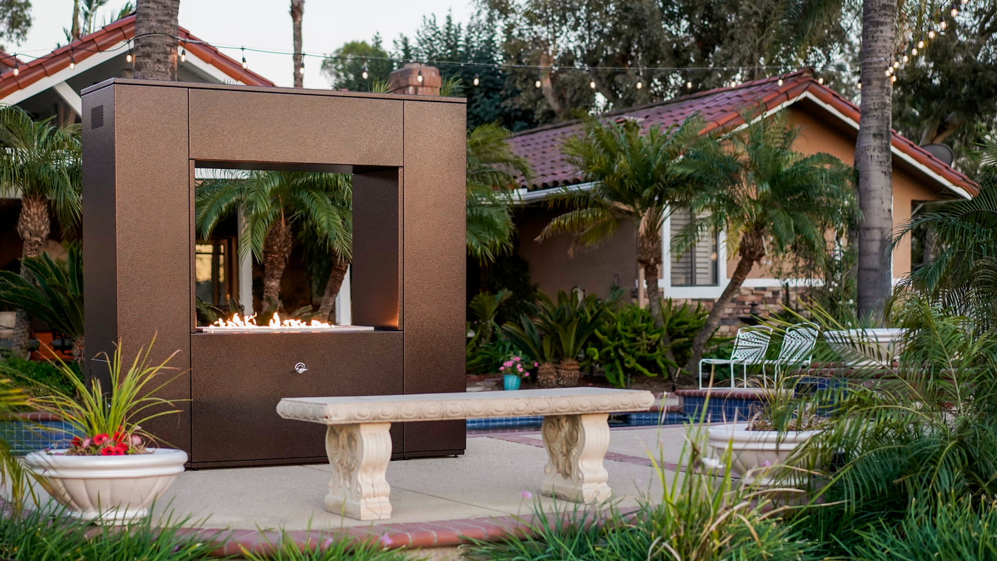 Williams Outdoor Fireplace - Powder Coated Metal by The Outdoor Plus | Outdoor Heat Direct