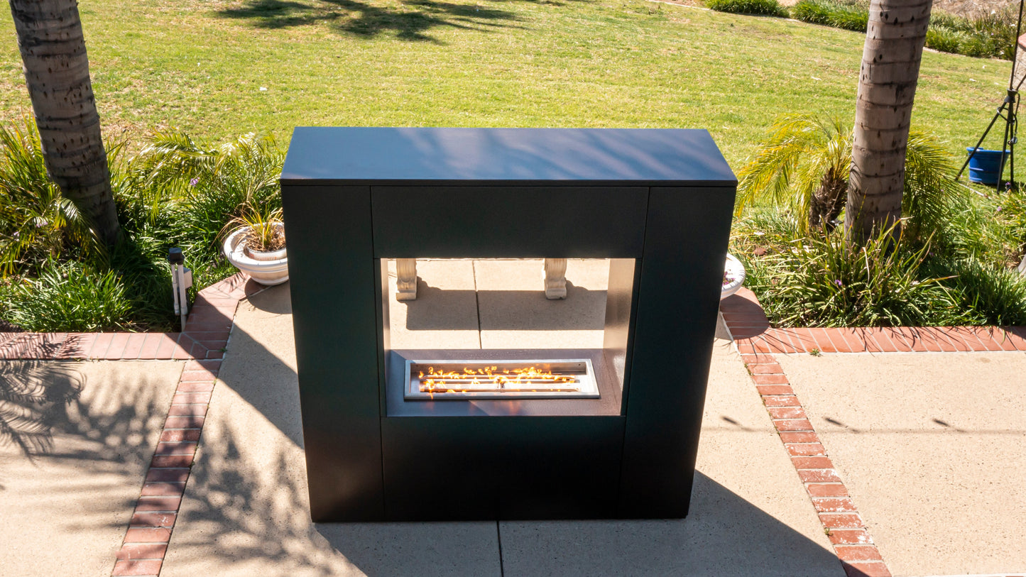 Williams Outdoor Fireplace - Powder Coated Metal by The Outdoor Plus | Outdoor Heat Direct