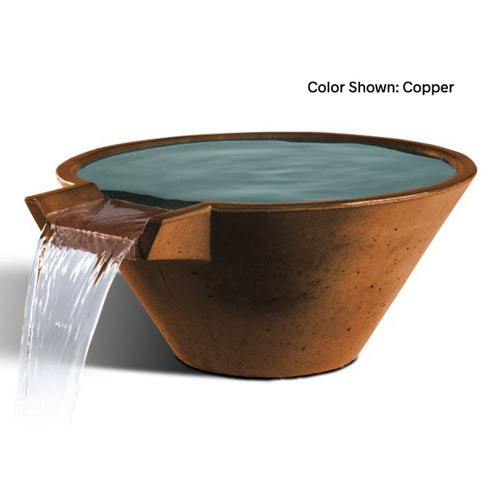 Slick Rock Concrete Cascade Conical Water Bowl