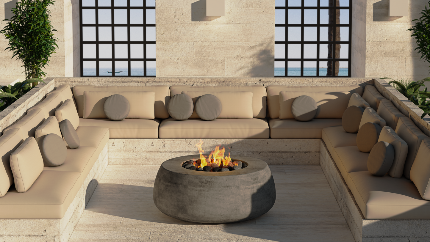 Prism Hardscapes Dune Fire Bowl + Free Cover | Outdoor Heat Direct