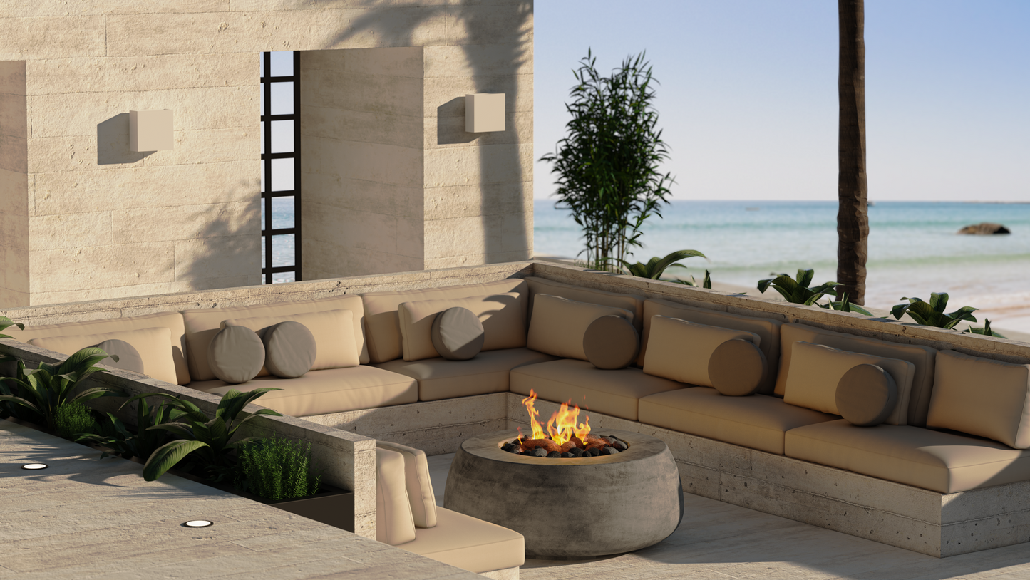 Prism Hardscapes Dune Fire Bowl + Free Cover | Outdoor Heat Direct