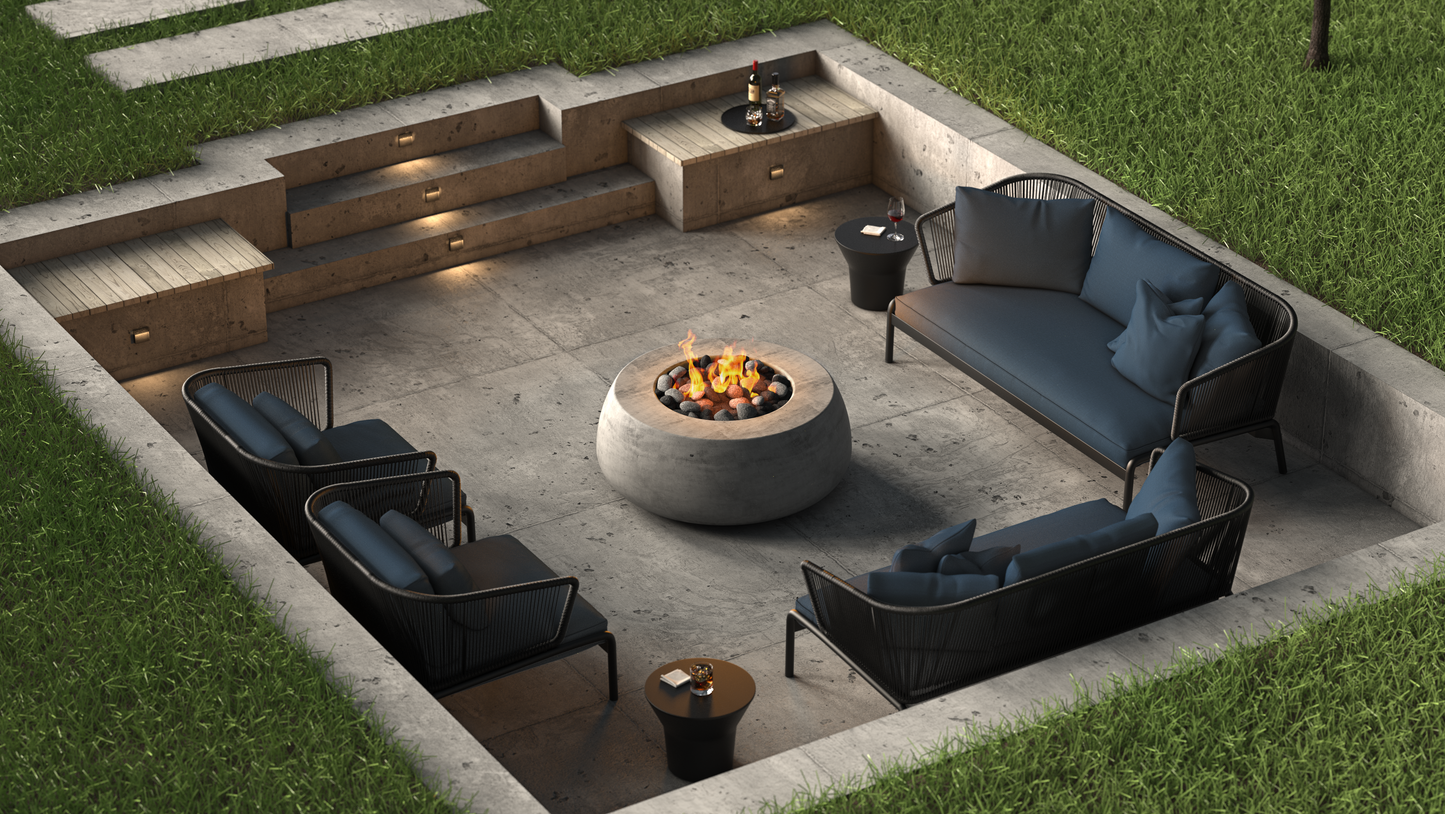 Prism Hardscapes Dune Fire Bowl + Free Cover | Outdoor Heat Direct