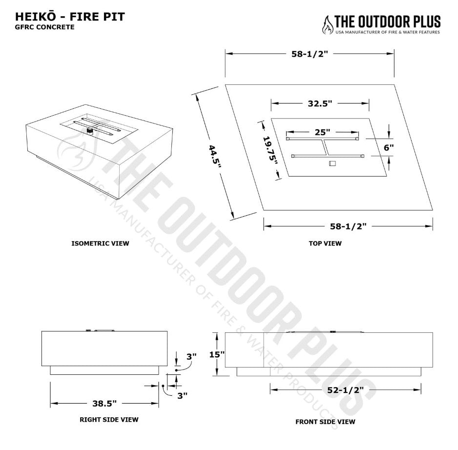 The Outdoor Plus Heiko Fire Pit | Outdoor Heat Direct