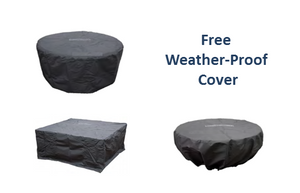 Fire Bowl 48 " Moderno 4 - Free Cover ✓ [Prism Hardscapes]