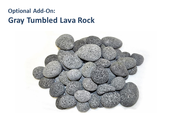 Prism Hardscapes Gray Tumbled Lava Rock | Outdoor Heat Direct