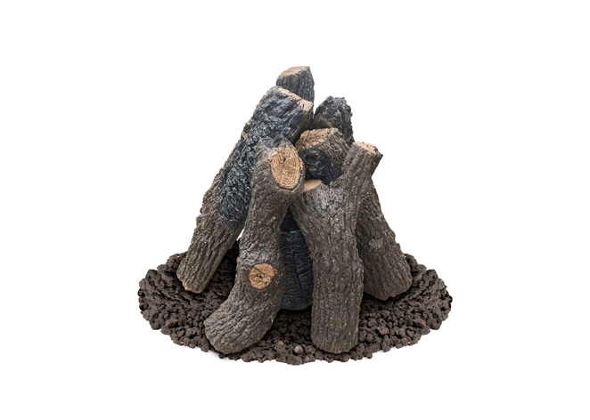 American Fyre Designs Back Country Oak Log Set | Outdoor Heat Direct