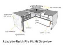 Load image into Gallery viewer, The Outdoor Plus 72&quot; x 72&quot; x 24&quot; Ready-to-Finish Square Fire Table Kit + Free Cover - The Fire Pit Collection