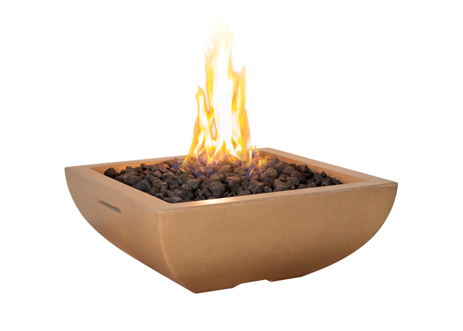 American Fyre Designs Bordeaux Petit Square Fire Bowl + Free Cover | Outdoor Heat Direct