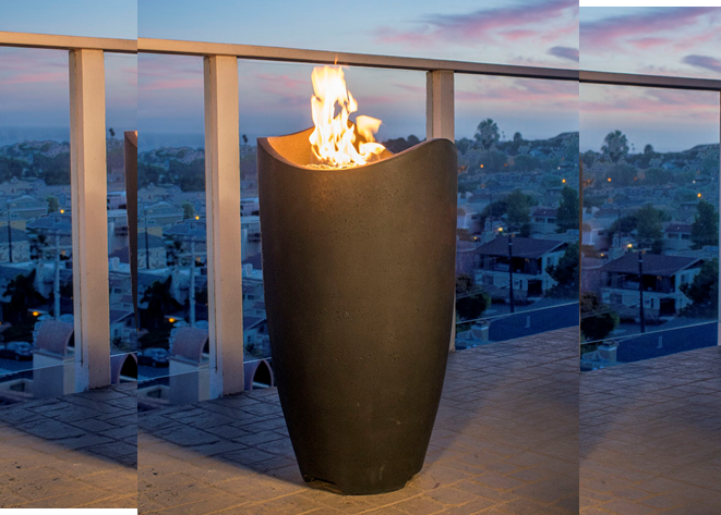 Wave Fire Urn + Free Cover - American Fyre Designs | Outdoor Heat Direct
