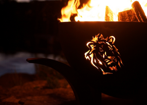 Fire Pit Art Africa's Big Five Wood Fire Pit + Free Weather-Proof Fire Pit Cover - The Fire Pit Collection