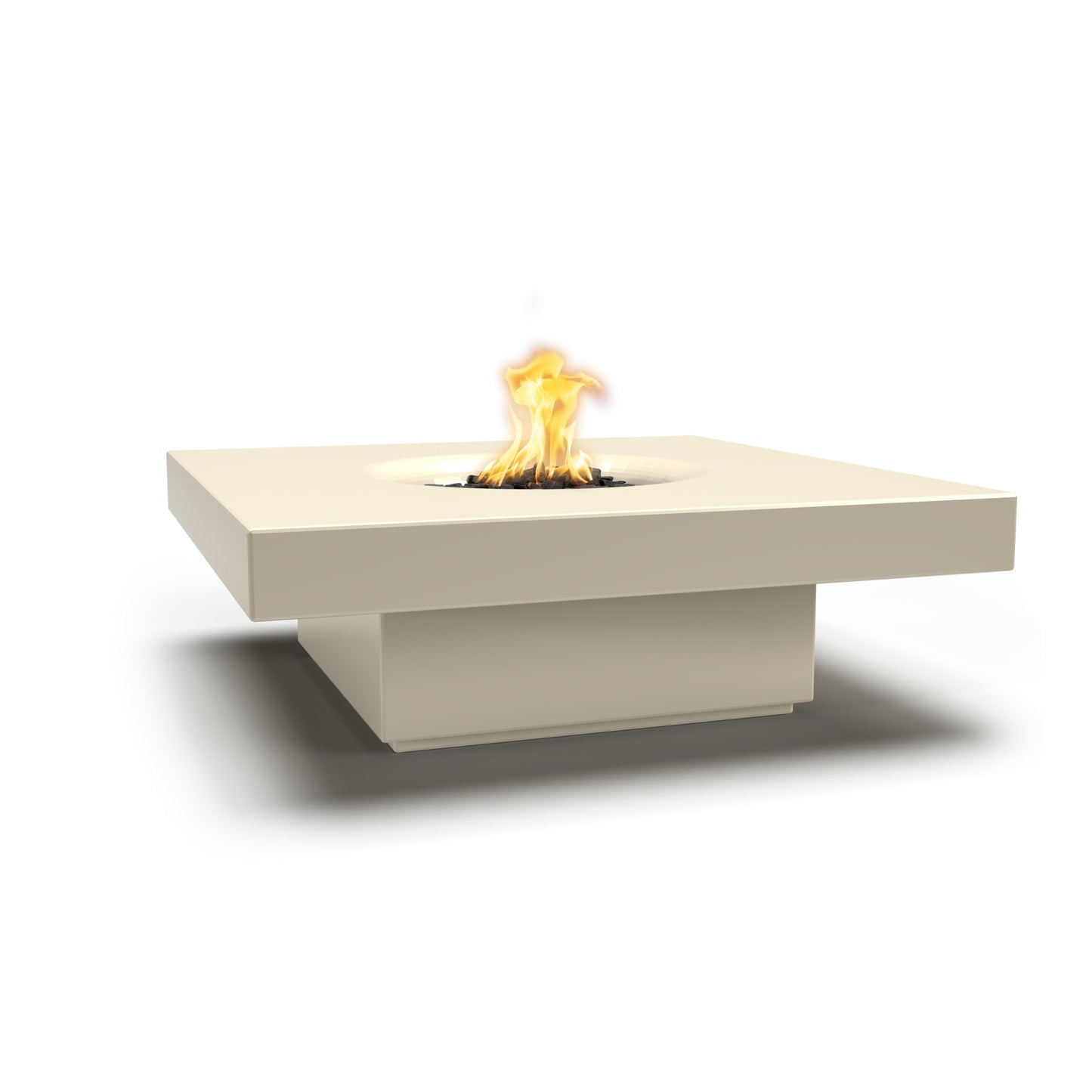 The Outdoor Plus Balboa Concrete Fire Table - 15" Tall + Free Cover | Outdoor Heat Direct